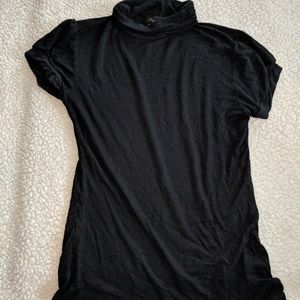 Cute black short sleeve turtleneck
